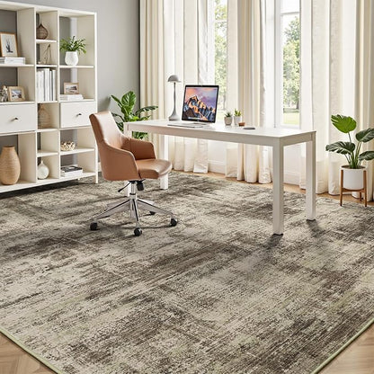 Lofus 9x12 Area Rug for Living Room, Neutral Modern Washable Carpet for Bedroom - Image 4