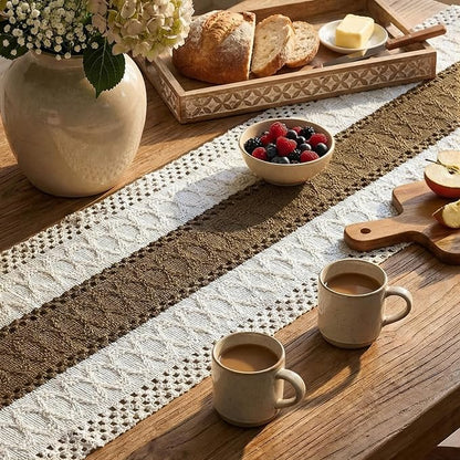 Artoid Mode Coffee Farmhouse Rustic Table Runner 12x36 Inch | Seasonal Holiday - Image 3