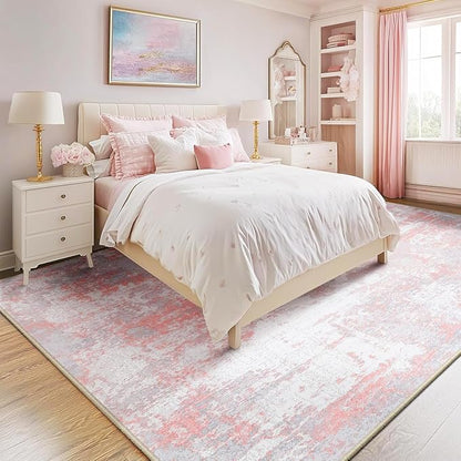 RELEANY Washable Area Rugs 6'x9' Non-Slip Modern Abstract Soft - Image 2