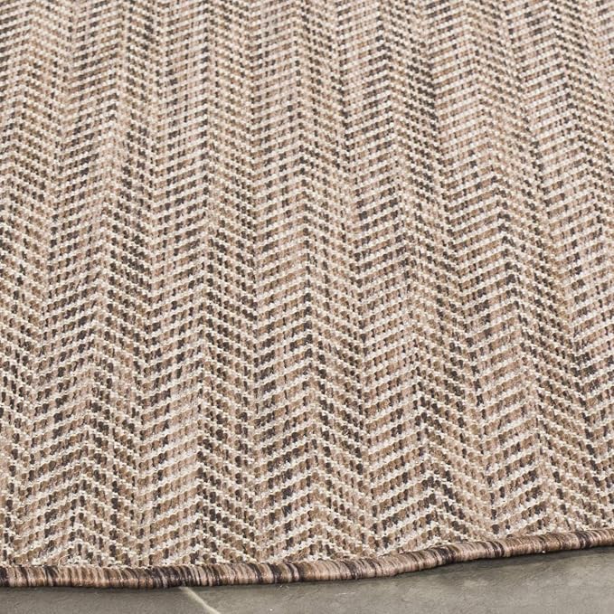 SAFAVIEH Outdoor Round Rug 4' - Image 3