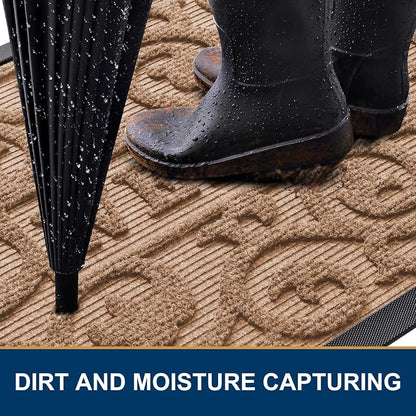 Smiry Welcome Door Mat Outside Entrance, Heavy Duty Trap Dirt and Moisture Easy - Image 3