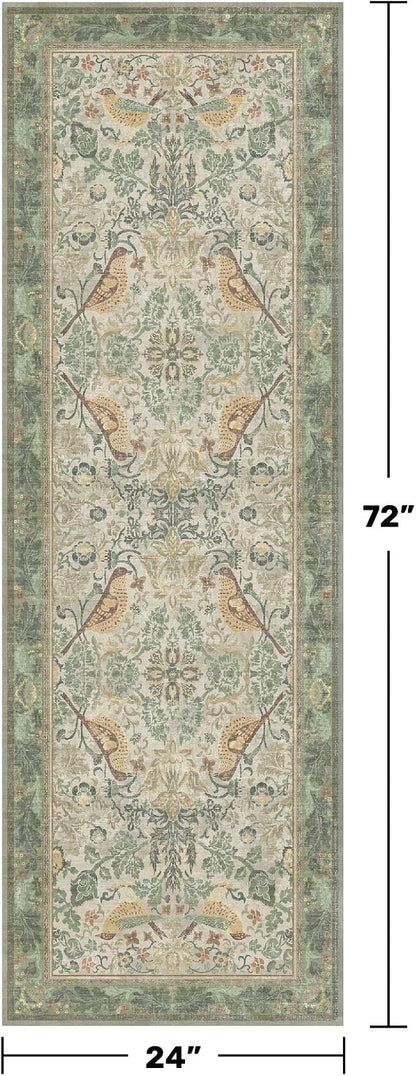 Hazo Haus Boho Long Bathroom Runner Rug 2x6 - Image 2