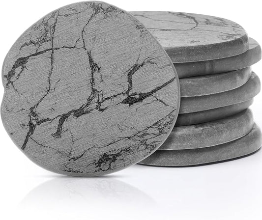 Diatomaceous Earth Coasters Set of 8，Cool Absorbent Quick-Dry Drink Coasters by Unknown