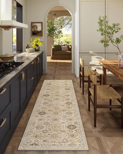 Machine Washable Hallway Runner Rug: 2'x6' Kitchen Rugs Stain Resistant Non by palohom