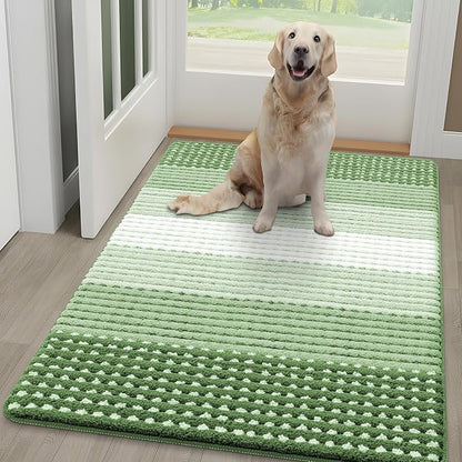 Kitinjoy Indoor Outdoor Door Mat, 48x30 Non-Slip Absorbent Dirt Trapper by Kitinjoy