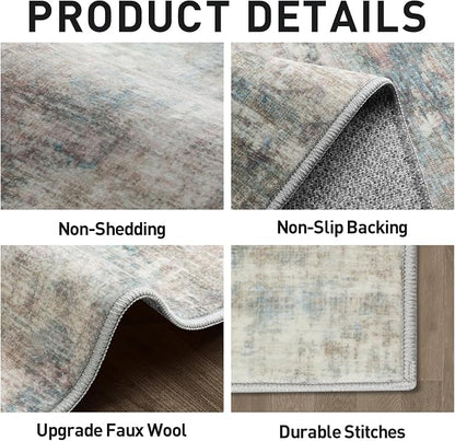 9x12 Area Rugs Washable Rug: Modern Abstract Living Room Rug Soft Anti-Skid - Image 5