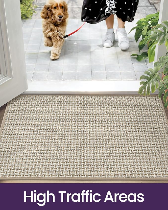 DEXI Ultra Thin Door Mat Indoor Entrance 32x48, Non Slip Rubber Backed Entryway - Image 8