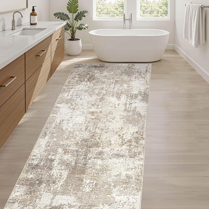 Runner Rug Kitchen Washable Rugs: 3x8 Non-Slip Abstract Soft Modern Stain - Image 5