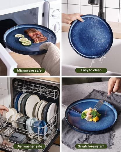 Famiware Star Stoneware Dinnerware Set, Reactive Glaze Plates & Bowls - Image 7