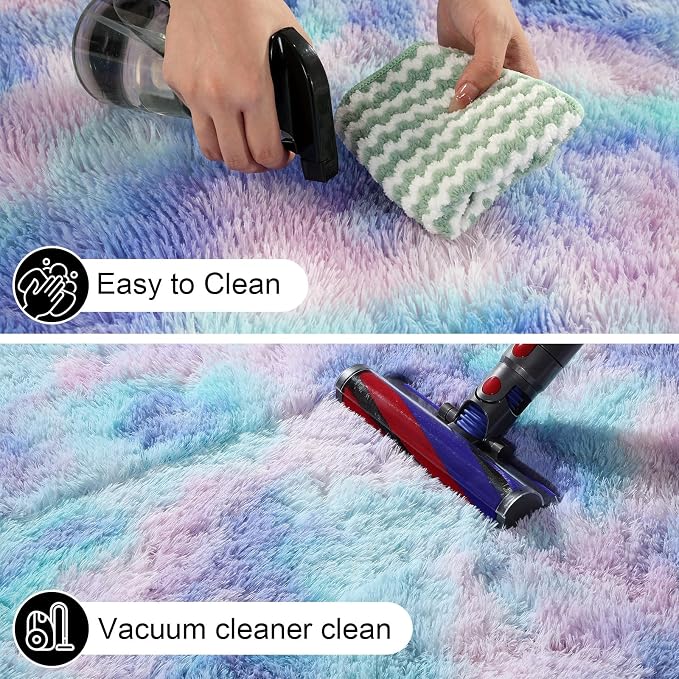 3x5 Rugs for Bedroom, Fluffy Area Rugs for Living Room, Small Fuzzy Shag Soft - Image 4
