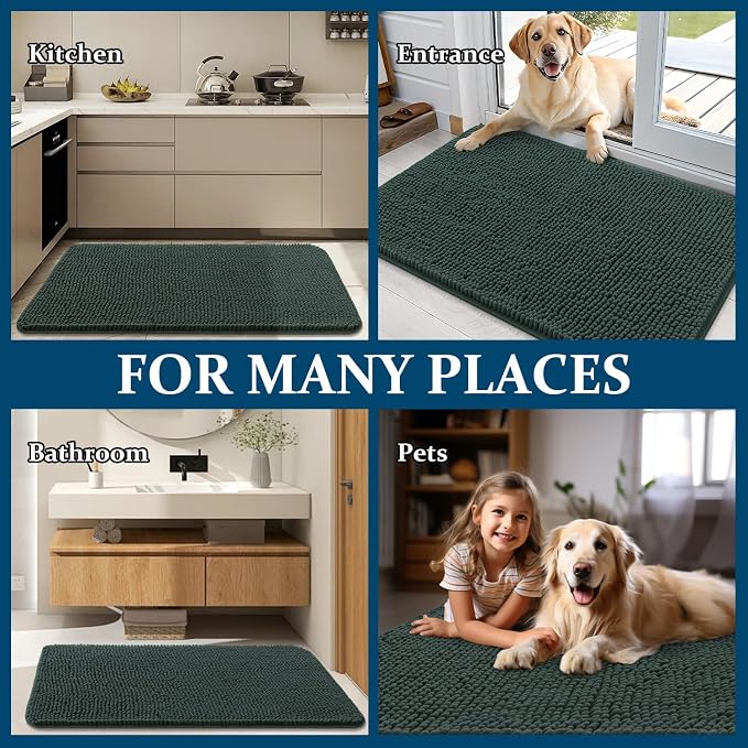 OLANLY Dog Door Mat for Muddy Paws 40x32, Absorbs Moisture and Dirt, Absorbent - Image 8
