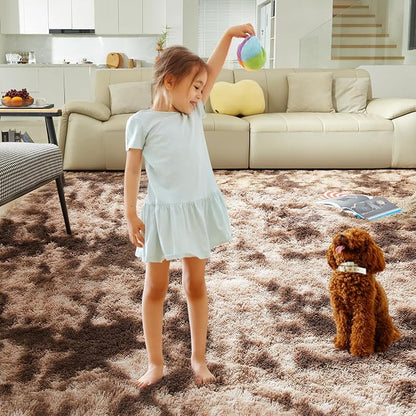 Ultra Soft Rug for Living Room, 3X5 Fluffy Shag Area Rug for Bedroom, Modern - Image 6