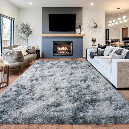 Area Rugs for Living Room 6x9, Ultra Soft Fluffy Rug for Bedroom, Modern Shaggy - Image 2