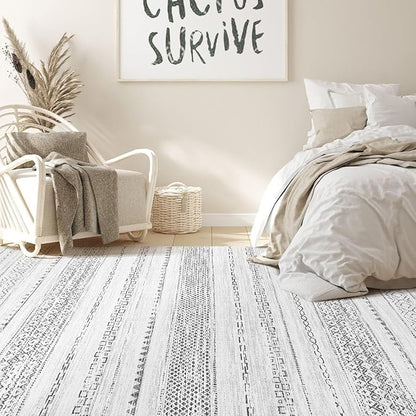 Nakagishi 6x9 Area Rugs Living Room: Washable Boho Large Neutral Soft Farmhouse - Image 6