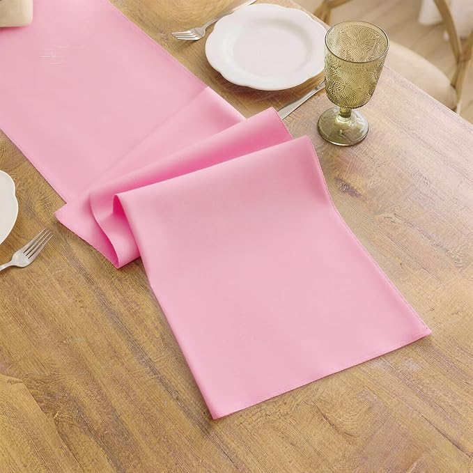 Pink Table Runner, Waterproof Washable Runners 60 Inches Long | Reusable 12x60 - Image 3
