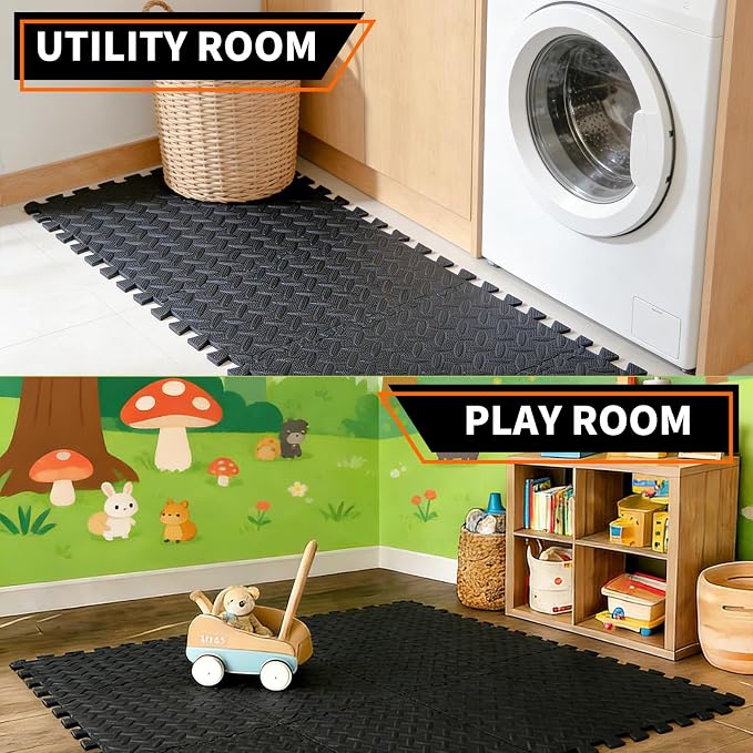 Gym Flooring for Home Gym, 12.6"x12.6"x0.4" EVA Exercise Mats, Puzzle Floor Mat - Image 9
