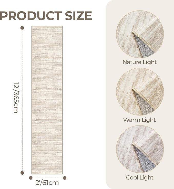 2x12 Runner Rug, Long Hallway Rugs - Image 2