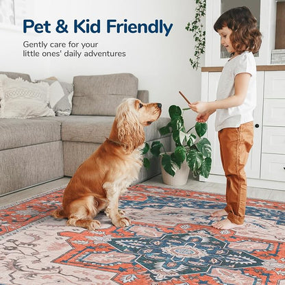 Lessymo 8 x 10 Area Rugs for Living Room- Machine Washable Area Rugs Boho Faux - Image 7