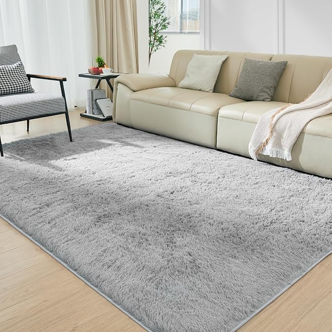 Ultra Soft Rug for Living Room, 4X6 Fluffy Shag Area Rug for Bedroom, Modern by Fairblink