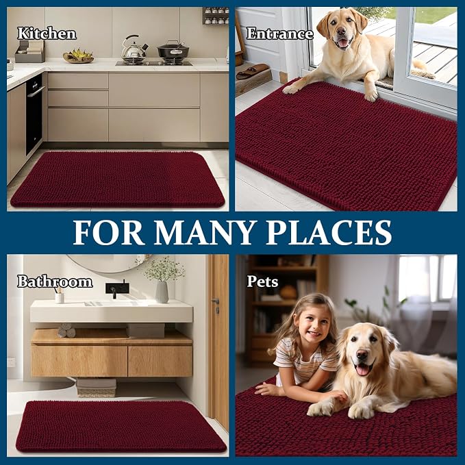 OLANLY Dog Door Mat for Muddy Paws 70x24, Absorbs Moisture and Dirt, Absorbent - Image 8