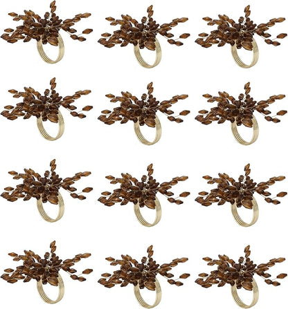 ITOS365 Napkin Rings Set of 12 for Dining Table Decoration Parties Everyday - Image 2