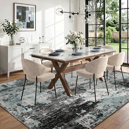 RELEANY Washable Area Rugs 5'x7' Non-Slip Modern Abstract Soft - Image 3