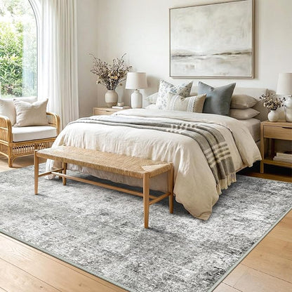 RELEANY Washable Area Rugs 6'x8' Non-Slip Modern Abstract Soft - Image 2