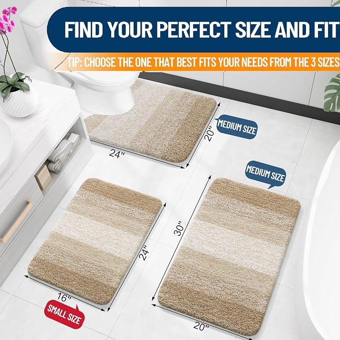 OLANLY Large Bathroom Rugs Mat 44x32, Extra Soft Absorbent Microfiber Bath Rugs - Image 2