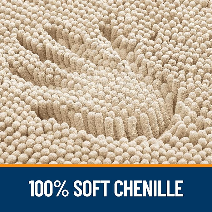 OLANLY Large Bathroom Rugs 40x32, Extra Soft Absorbent Chenille Bath Rugs - Image 3