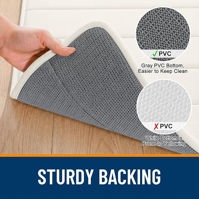 OLANLY Memory Foam Bath Mat 30x20, Super Soft Absorbent Bathroom Rugs, Quick Dry - Image 7