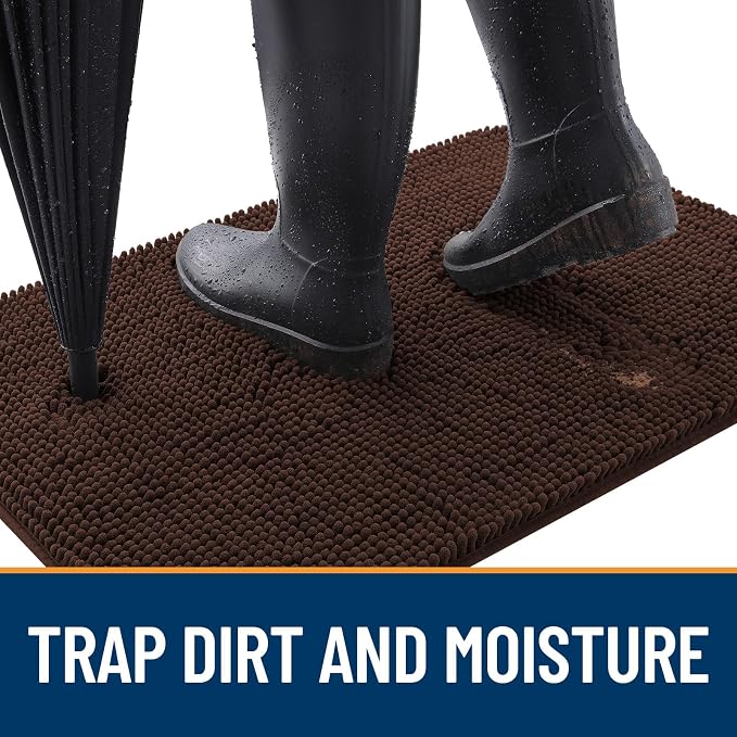 OLANLY Dog Door Mat for Muddy Paws 50x30, Absorbs Moisture and Dirt, Absorbent - Image 2
