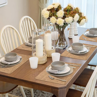 Maxpearl Faux Leather Placemats Set of 4, Suitable - Image 8