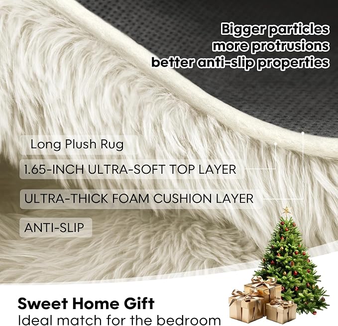 6x9 Rugs for Living Room, Rugs for Bedroom, Plush Fluffy Carpet, Non-Slip - Image 7
