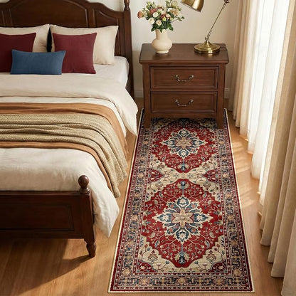 RELEANY Area Rugs Runner 2'x5' Washable Non-Slip, Floral Vintage Distress - Image 2