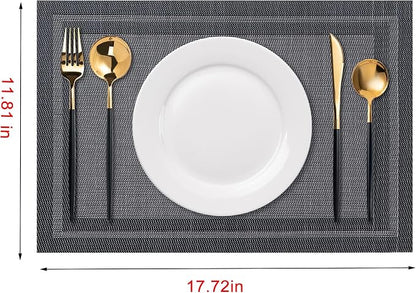 Placemats Set of 4 Washable Indoor | Outdoor Vinyl Place Mats - Image 2