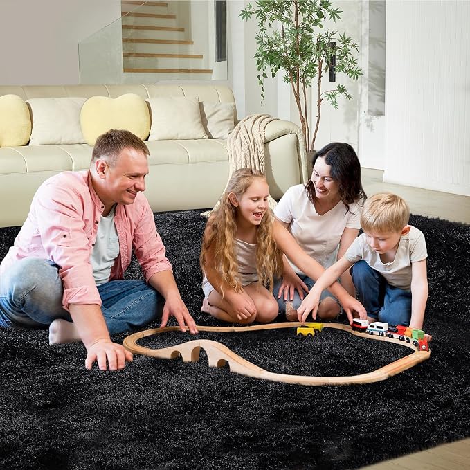 5X8 Ultra Soft Rug for Living Room, Fluffy Shag Area Rug for Bedroom, Modern - Image 2