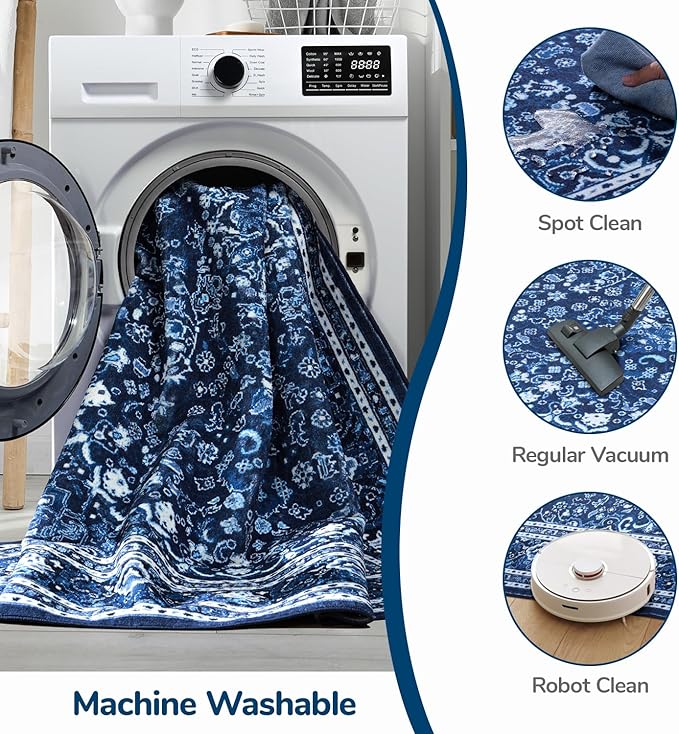 Lessymo Area Rugs 9x12 Living Room- Large Area Rug Machine Washable Area Rug - Image 5