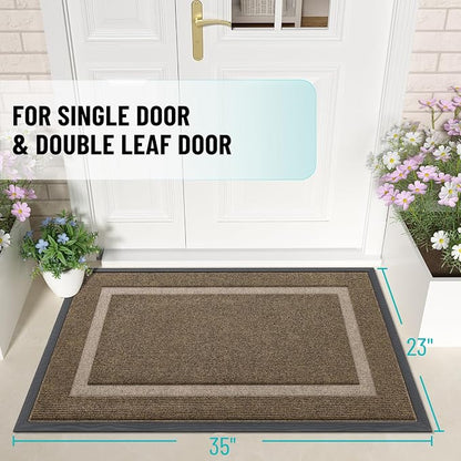 OLANLY Front Door Mat Indoor Outdoor Entrance, Waterproof All-Season, - Image 2