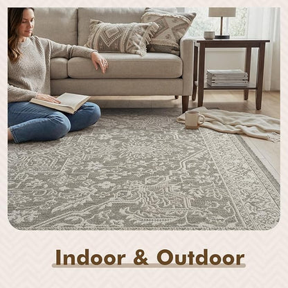 MontVoo-Outdoor Rug-Patio Rug 5x7 ft Polypropylene Indoor Outdoor Rugs Carpet - Image 2