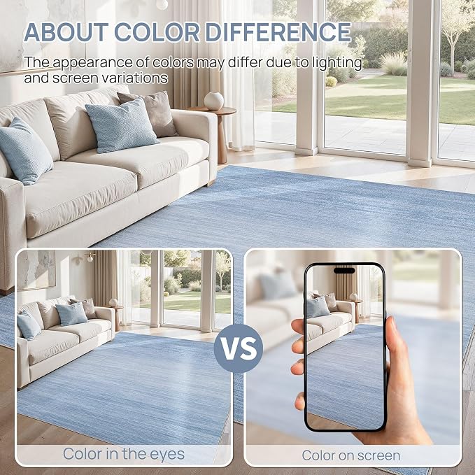 UERMEI 8x10 Washable Area Rug - Image 6