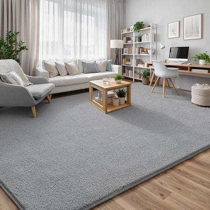 Keeko 4x6 Grey Area Rugs for Bedroom, Soft Modern Living Room Rug Indoor Non - Image 8