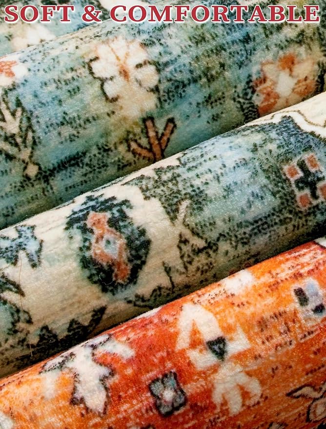 SERISSA Runner Rug for Hallways, Extra Long Boho Rug Ultra Soft Vintage Tribal - Image 6