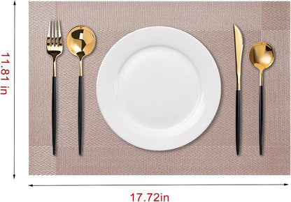 Placemats Set of 4 Washable Indoor | Outdoor Vinyl Place Mats - Image 2