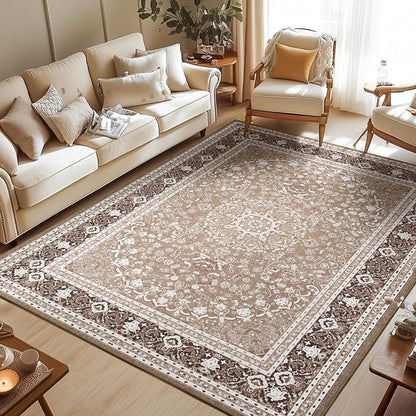 Lessymo 8 x 10 Area Rugs for Living Room, Machine Washable Area Rugs Boho Faux by Lessymo