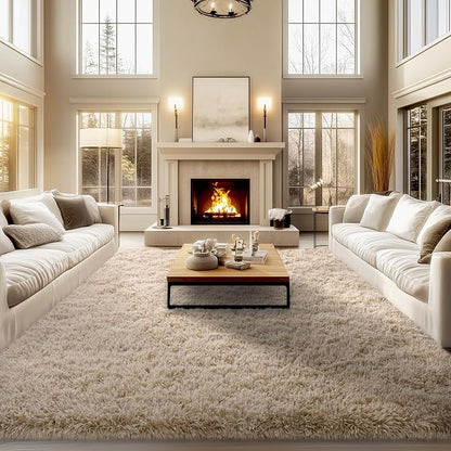 qulint Area Rugs 9x12 Living Room, Fluffy Rug by QULINT