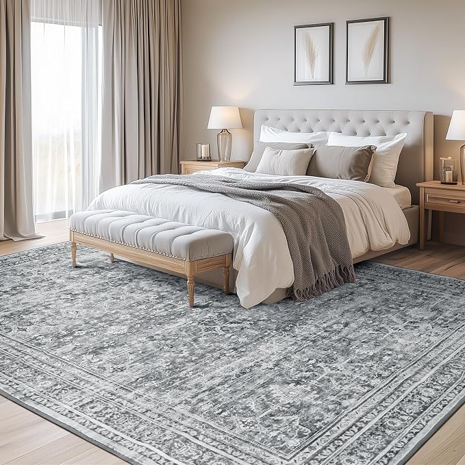 Lofus 5x7 Area Rug for Living Room, Soft Neutral Carpets for Bedroom Dining - Image 2