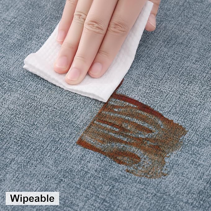Round Faux Leather Placemat and Coaster 6 Packs, Washable Heat Resistant Dining - Image 5