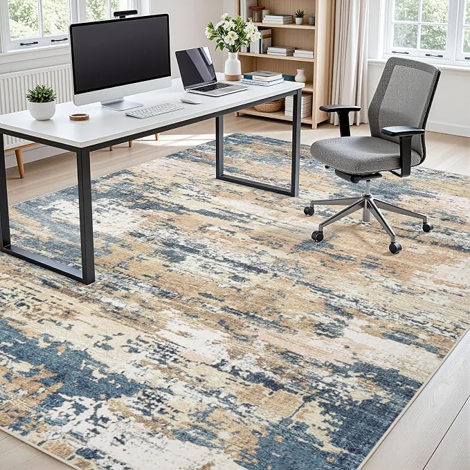 Area Rugs 10x14 Living Room: Large Soft Washable Rug Modern Abstract Anti-Skid - Image 8