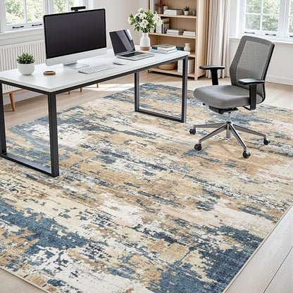 Area Rugs 10x14 Living Room: Large Soft Washable Rug Modern Abstract Anti-Skid - Image 8