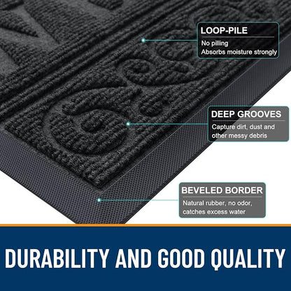 OLANLY Welcome Door Mat Indoor Outdoor Entrance, Heavy Duty Sturdy Front Door - Image 9